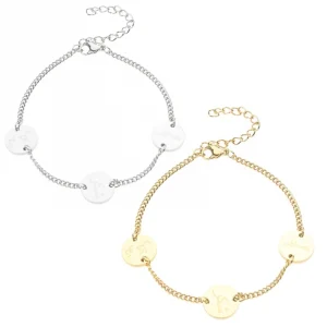 Arabic Coin Bracelet Stainless Steel Pendant Jewelry Chain Bracelet Adjustable Bracelet Perfect Gift for Women Man Girls