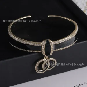 2025 Xiaoxiangfeng Double C Letter Bracelet Female Little Internet Celebrity Suit Celebrity Xiang Grandma Retro Opening Bracelet